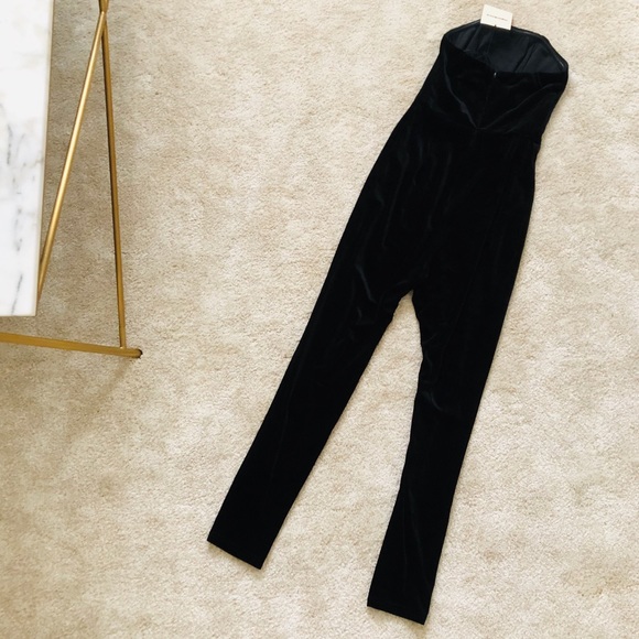 Brand New Black Velvet Jumpsuit - Picture 2 of 6